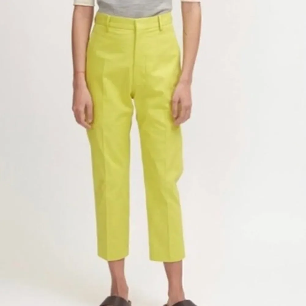 NWT Sofie D'Hoore Piccolo High Waist‎ Straight Cropped Pant Green Sz 4 & 10